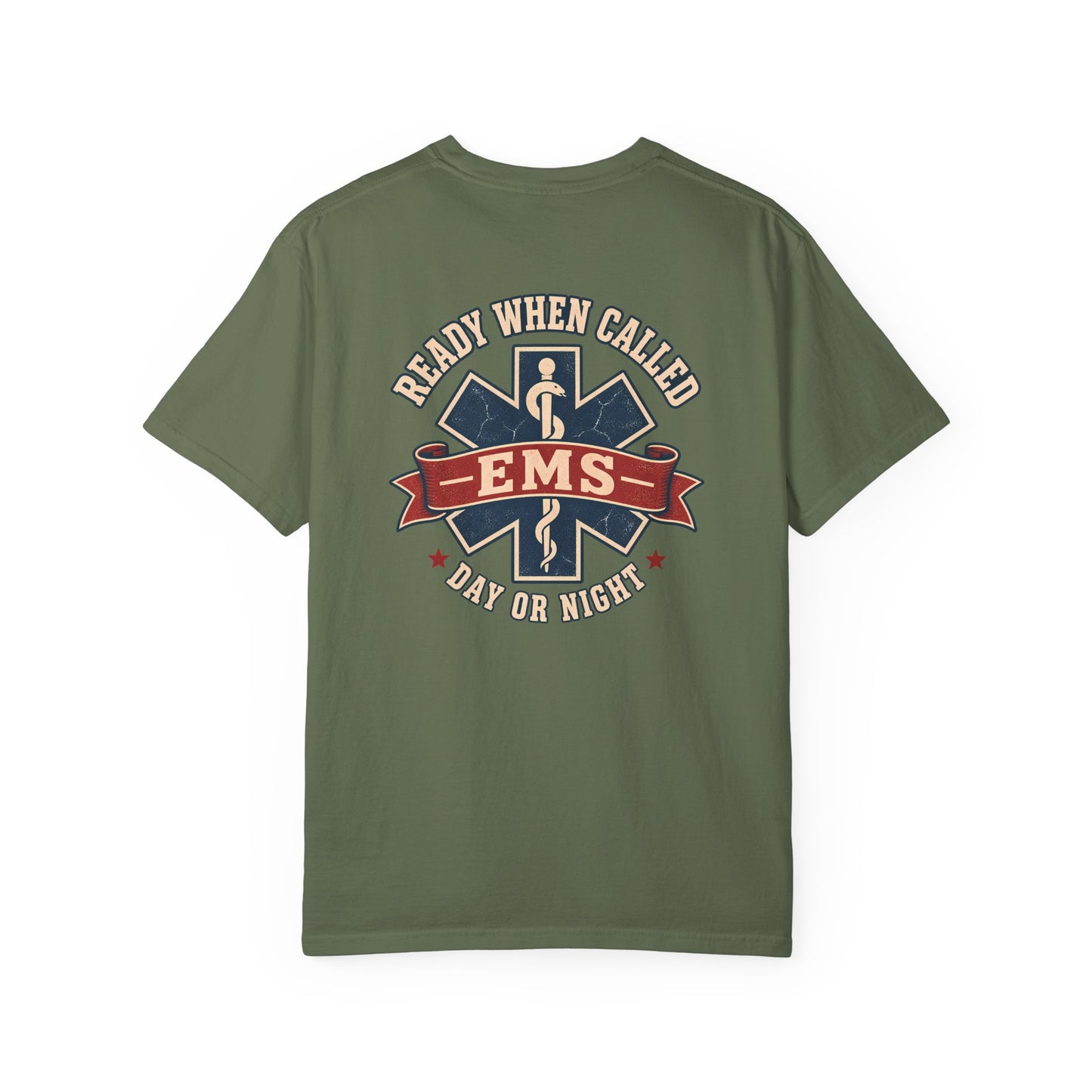 Ready When Called EMS T-shirt, back/front logo