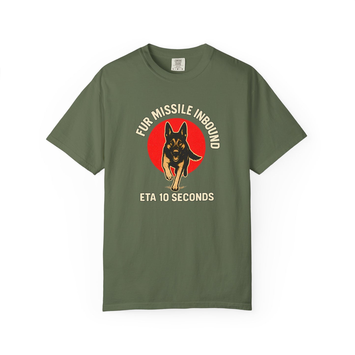 Fur Missile Inbound T-Shirt, front