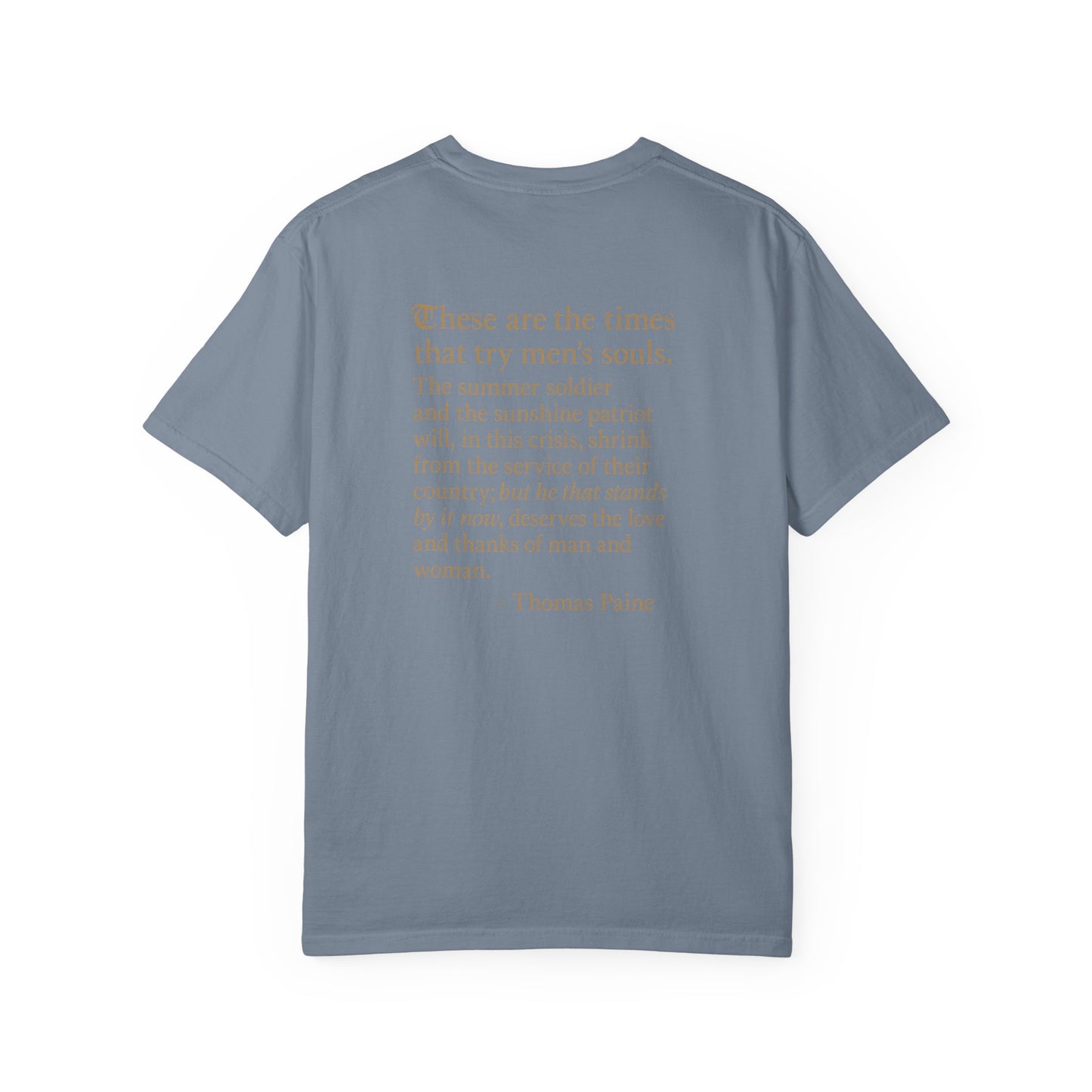 Thomas Paine Quote Brotherhood T-Shirt, back/front logo