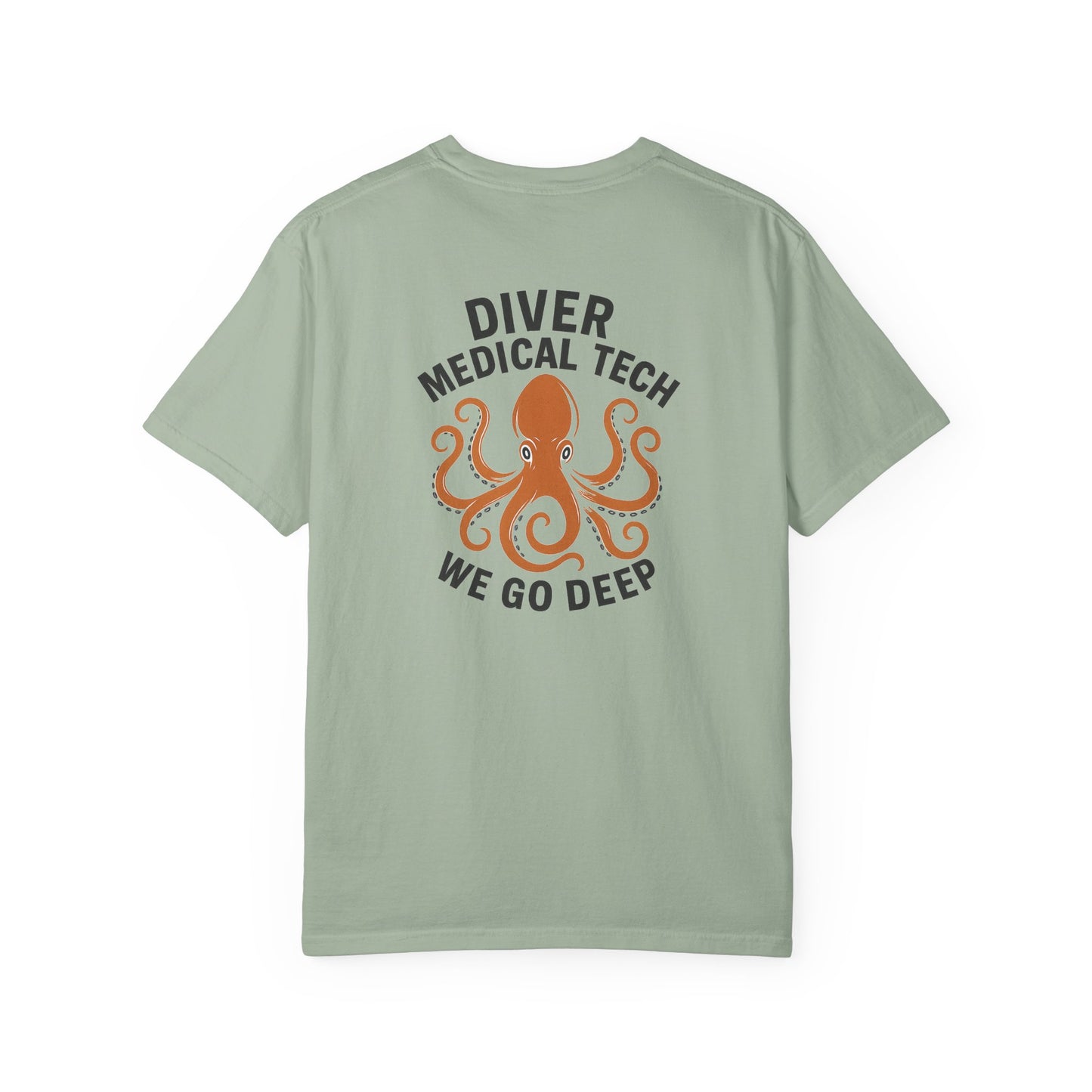 Diver Medical Tech T-shirt (style 2), back/front logo