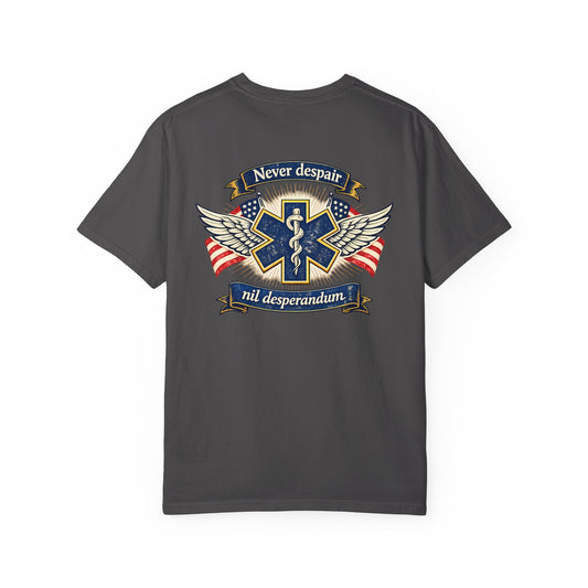 Nil desperandum T-Shirt, back/front logo