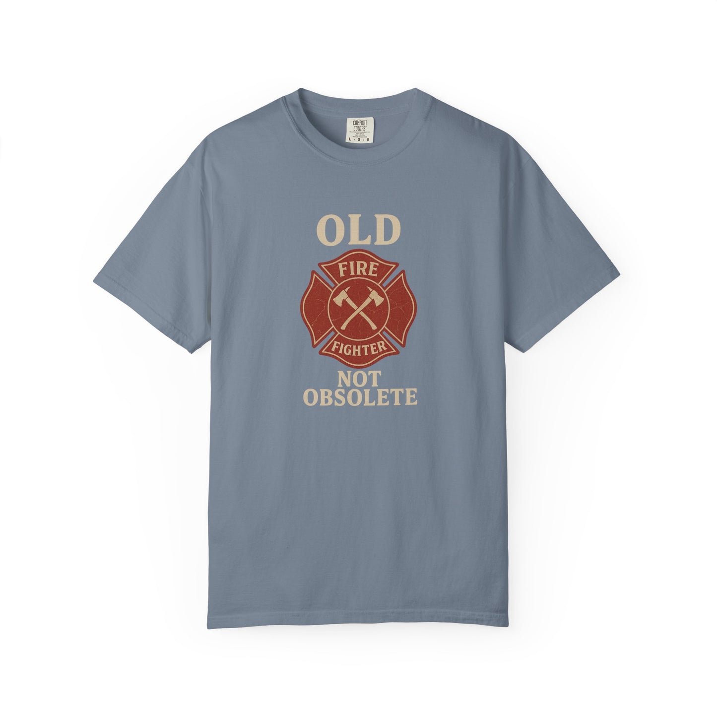 "Not Obsolete" Fire T-shirt, front