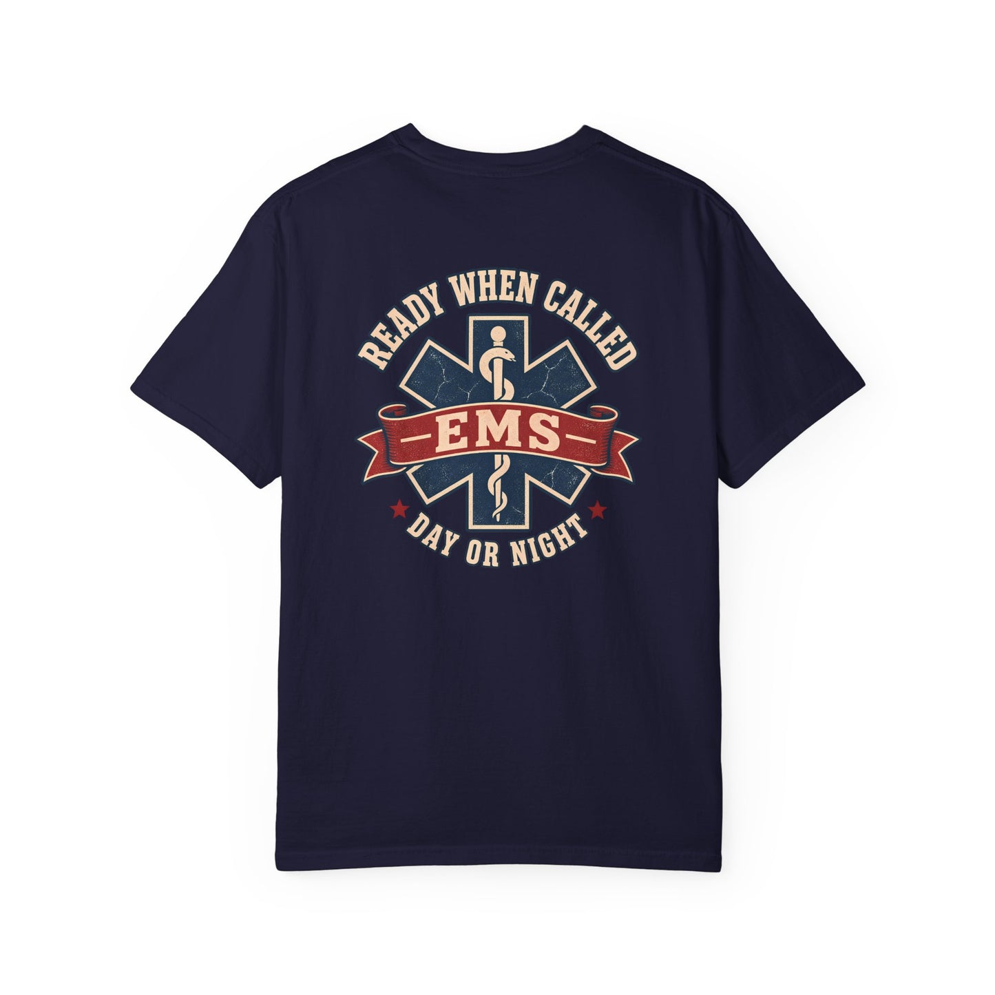 Ready When Called EMS T-shirt, back/front logo