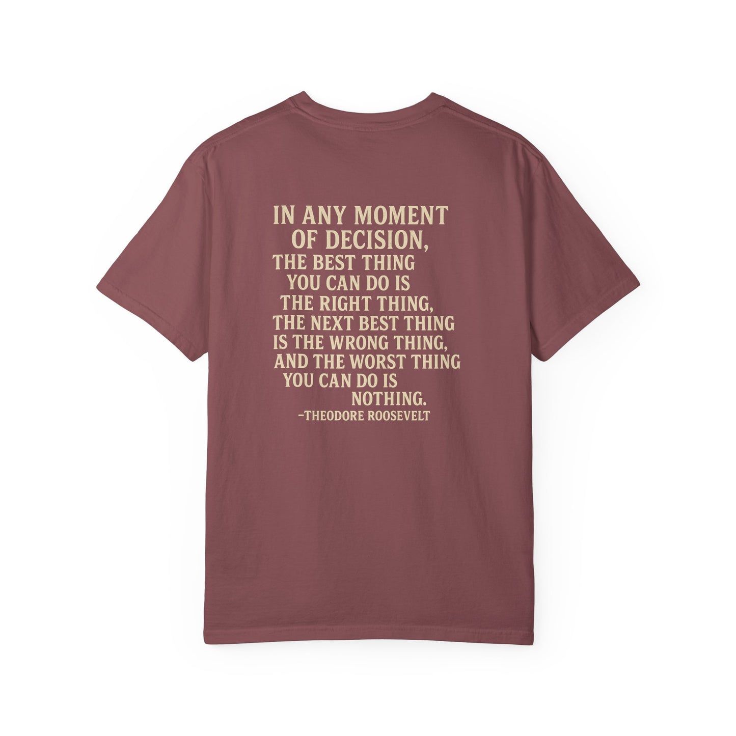VVW Teddy Roosevelt Quote T-Shirt, back/front logo