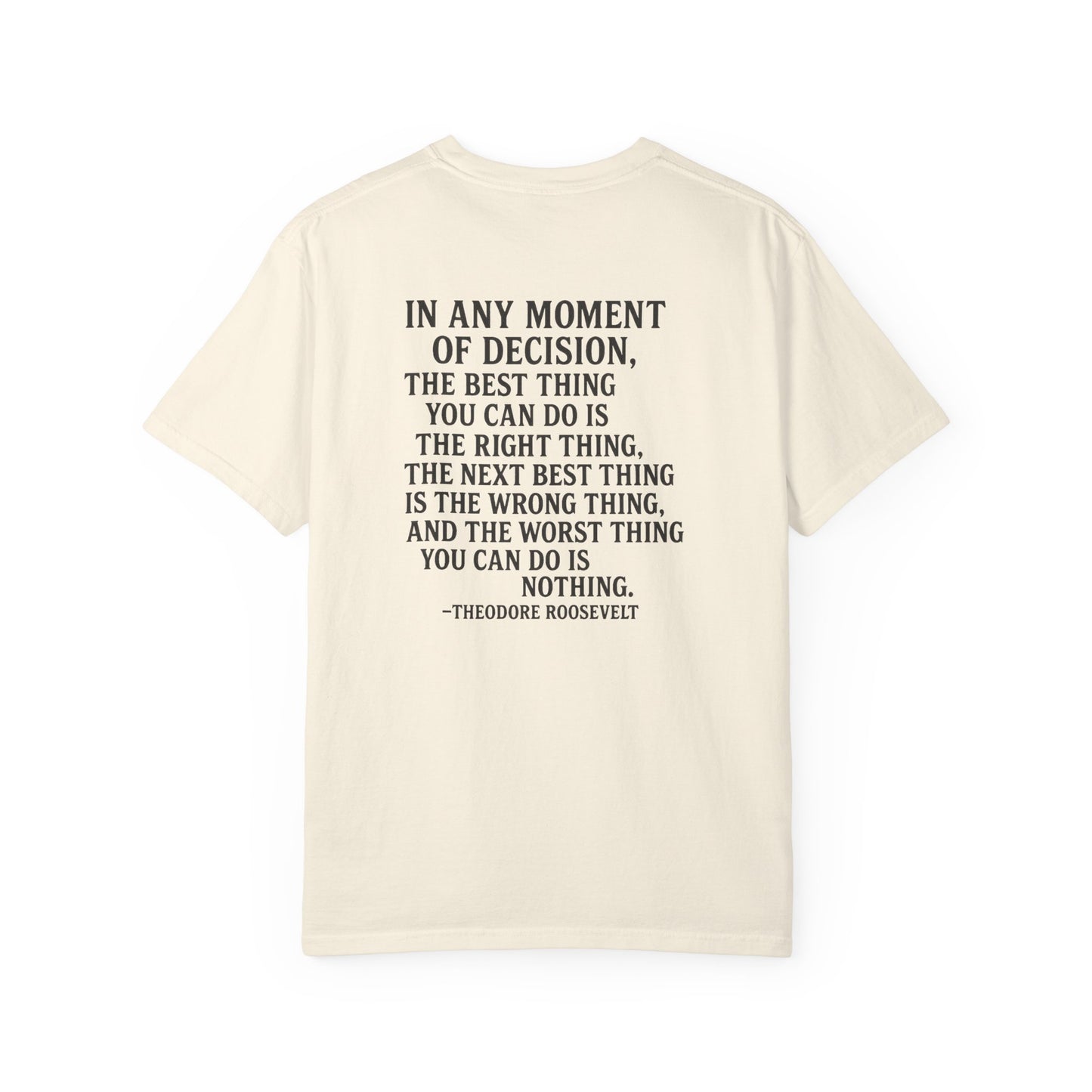 VVW Teddy Roosevelt Quote T-Shirt, back/front logo