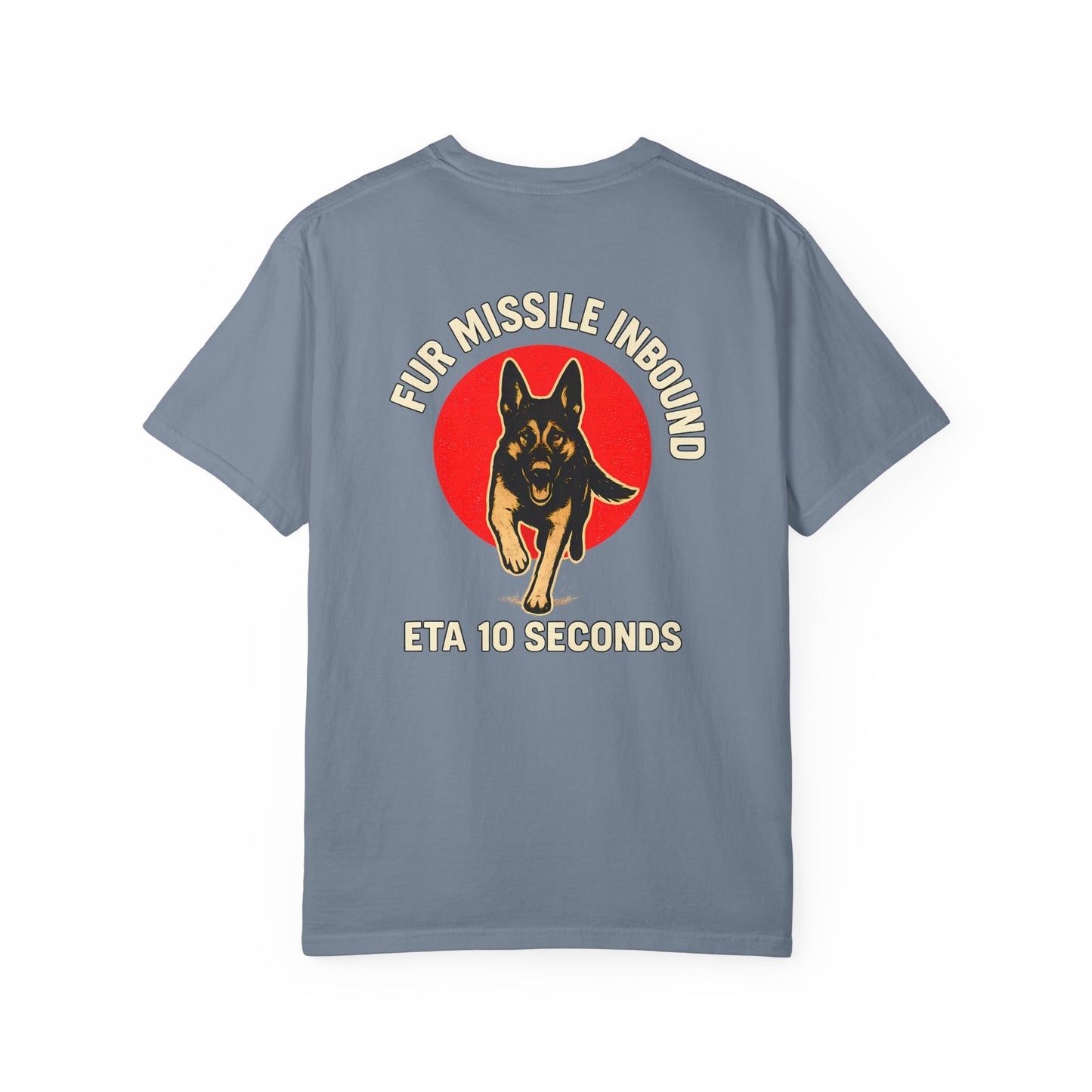 Fur Missile Inbound T-Shirt, back