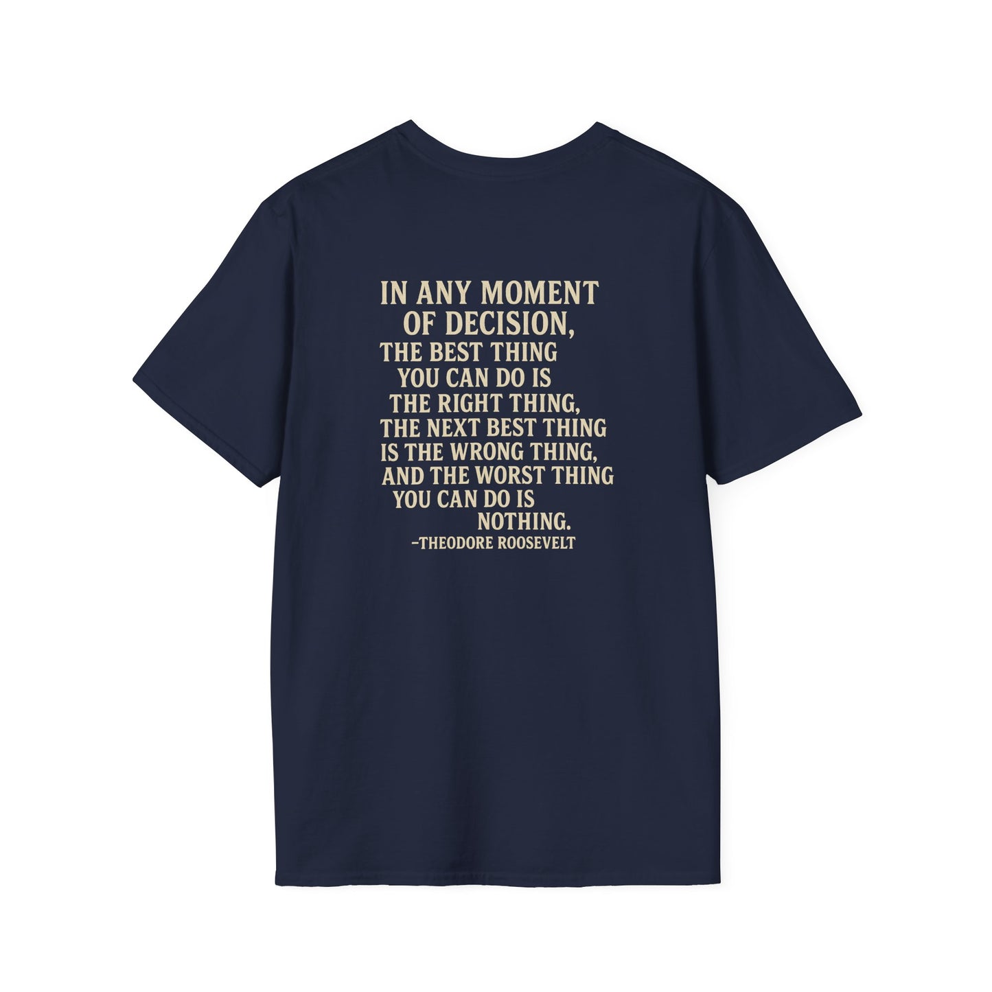 VVW Teddy Roosevelt Quote T-shirt, back/front logo