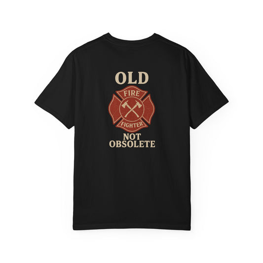 "Not Obsolete" Fire T-shirt, back
