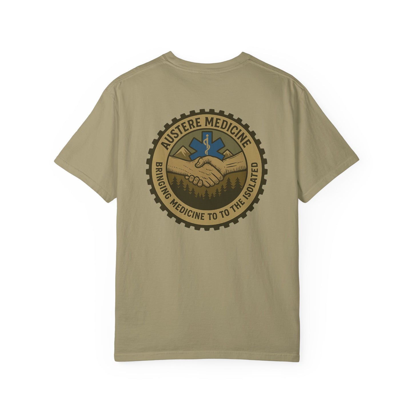 Aus Med T-shirt, back/front logo