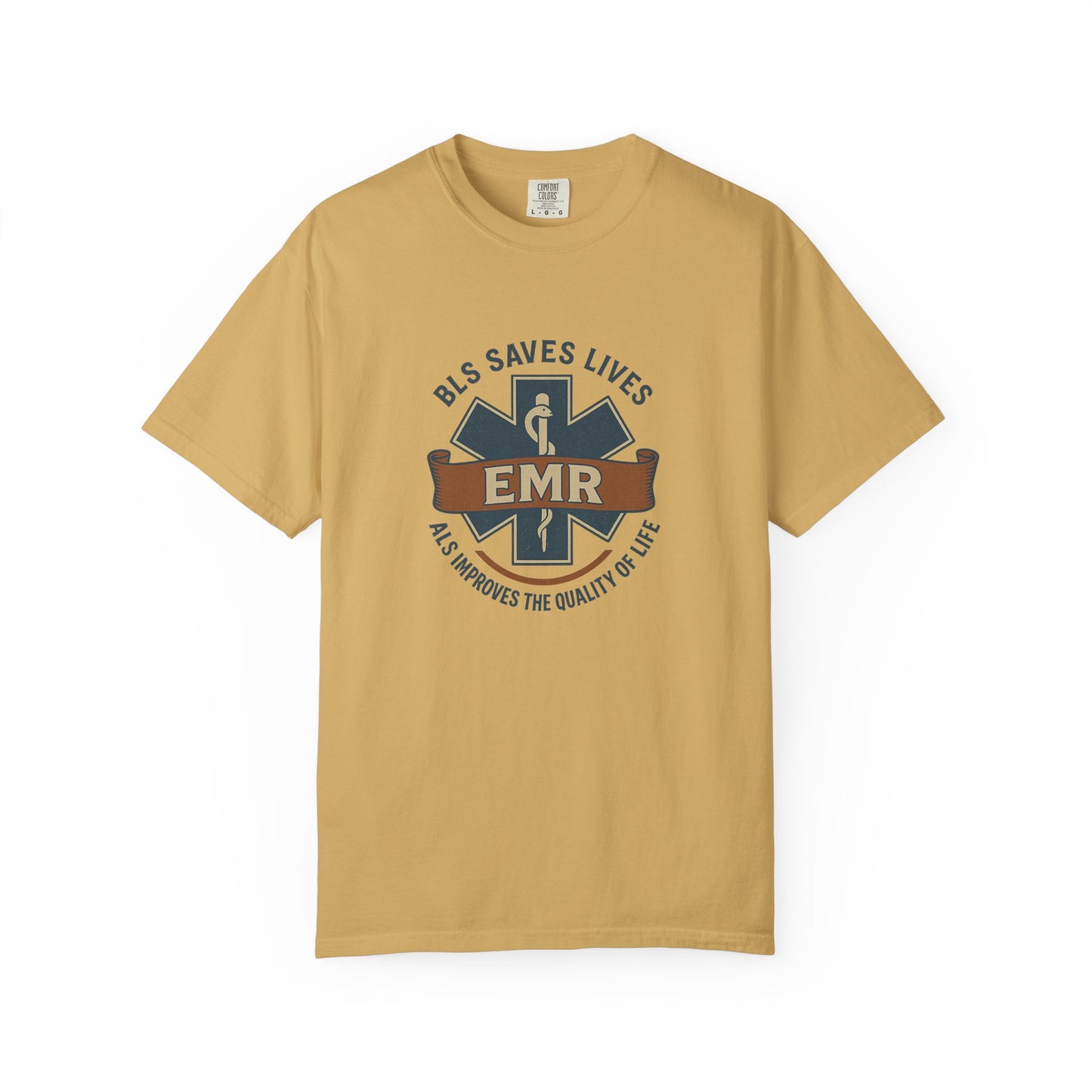 BLS/ALS for EMR T-shirt, front