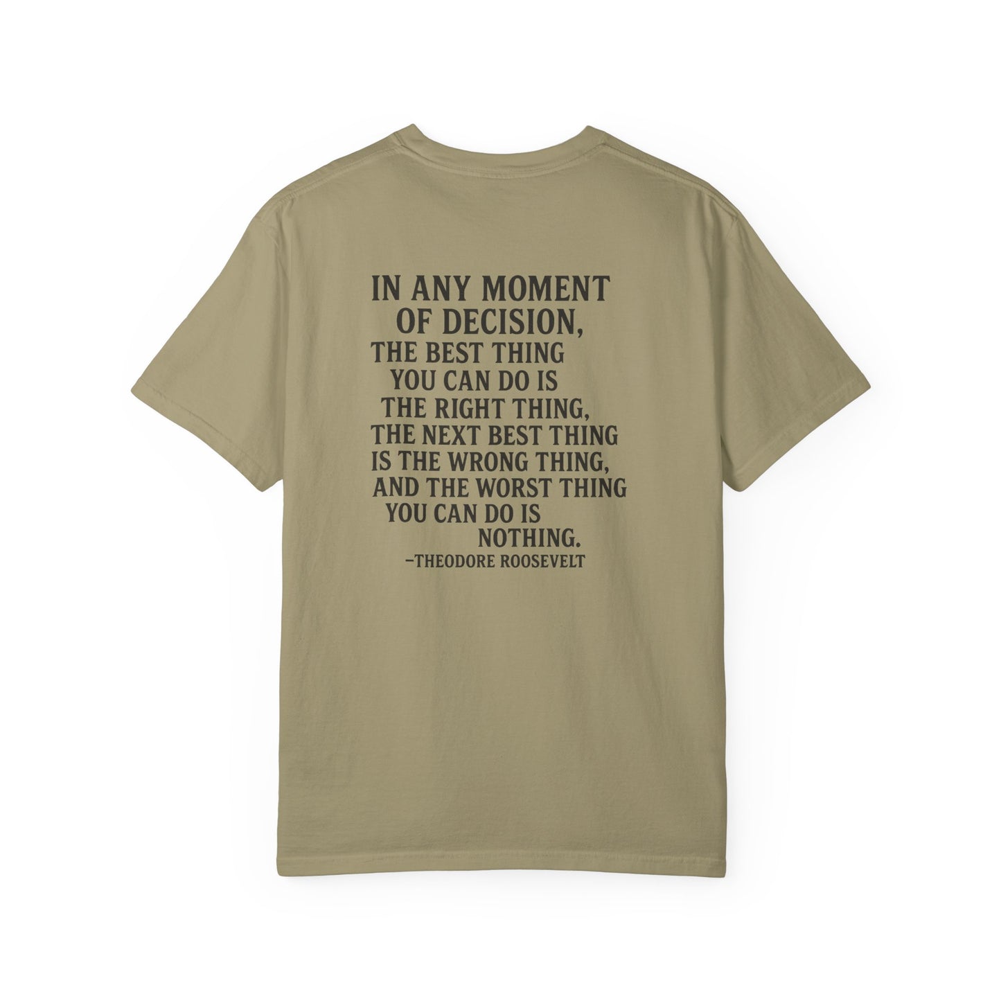VVW Teddy Roosevelt Quote T-Shirt, back/front logo