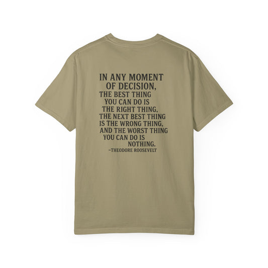 VVW Teddy Roosevelt Quote T-Shirt, back/front logo